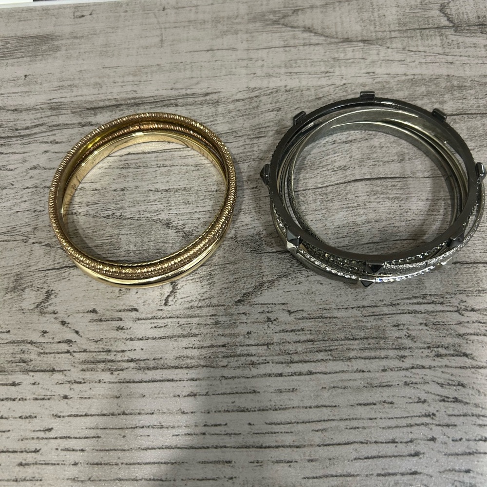 Gold and Silver Bangle Set